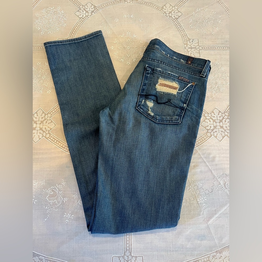 7 For All Mankind Straight Leg Jeans, Size 29